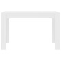 Mesa de comedor de madera de ingeniería blanco 120x60x76 cm