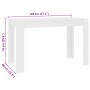 Mesa de comedor de madera de ingeniería blanco 120x60x76 cm