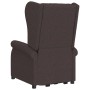 Silla de masaje elevable de tela marrón oscuro