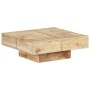 Mesa de centro de madera maciza de mango 80x80x28 cm