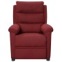Sillón de masaje eléctrico tela rojo tinto