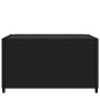 Mesa de centro jardín cuadrada ratán sintético negro 50x50x30cm