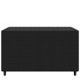 Mesa de centro jardín cuadrada ratán sintético negro 50x50x30cm