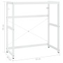 Estructura de lavabo de hierro blanco 79x38x83 cm