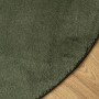 Alfombra pelo corto suave lavable HUARTE verde bosque Ø 100 cm