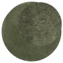 Alfombra pelo corto suave lavable HUARTE verde bosque Ø 160 cm