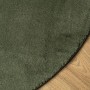 Alfombra pelo corto suave lavable HUARTE verde bosque Ø 160 cm