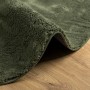 Alfombra pelo corto suave lavable HUARTE verde bosque Ø 160 cm