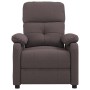 Sillón de masaje eléctrico tela marrón oscuro