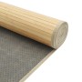 Alfombra rectangular bambú color natural claro 60x1000 cm