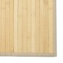 Alfombra rectangular bambú color natural claro 60x1000 cm