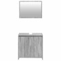 Set de muebles de baño 2 pzas madera contrachapada gris sonoma
