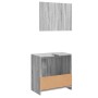 Set de muebles de baño 2 pzas madera contrachapada gris sonoma