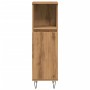 Armario de baño madera de ingeniería roble artisan 30x30x100 cm