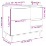 Armario de baño madera de ingeniería envejecida 65x33x60 cm