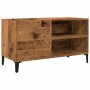 Mueble para discos madera ingeniería envejecida 84,5x38x48 cm