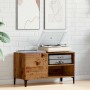 Mueble para discos madera ingeniería envejecida 84,5x38x48 cm