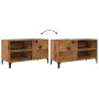 Mueble para discos madera ingeniería envejecida 84,5x38x48 cm