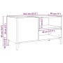 Mueble para discos madera ingeniería envejecida 84,5x38x48 cm