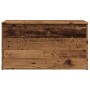 Baúl de almacenamiento madera ingeniería envejecida 84x42x46 cm