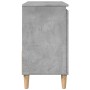 Mueble de lavabo madera ingeniería gris hormigón 65x33x60 cm