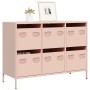 Aparador de acero laminado en frío rosa 101,5x39x73,5 cm