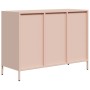 Aparador de acero laminado en frío rosa 101,5x39x73,5 cm