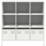 Aparador de acero blanco 101,5x39x103,5 cm