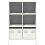 Aparador acero blanco 68x39x103,5 cm