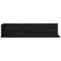 Estantes de pared 2 uds madera ingeniería negro 75x16,5x16,5 cm
