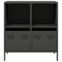 Aparador de acero laminado en frío negro 68x39x73,5 cm