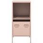 Aparador de acero laminado en frío rosa 35x39x73,5 cm