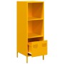 Aparador de acero amarillo mostaza 35x39x103,5 cm