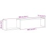 Estante de pared 2 uds madera ingeniería envejecida 100x15x20cm