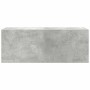 Mueble de pared baño madera ingeniería gris hormigón 80x25x30cm