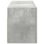 Mueble de pared baño madera ingeniería gris hormigón 80x25x30cm