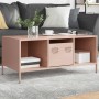 Mesa de centro acero laminado en frío rosa 101,5x50x43,5 cm