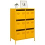 Aparador acero amarillo mostaza 68x39x101,5 cm