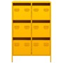 Aparador acero amarillo mostaza 68x39x101,5 cm