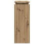 Mesa consola madera de ingeniería roble artesanal 80x30x80 cm
