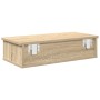 Estante de pared con cajones madera contrachapada roble sonoma