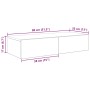 Estante de pared con cajones de madera contrachapada blanco