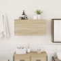 Mueble de pared baño madera ingeniería roble sonoma 80x25x40 cm