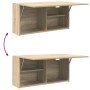 Mueble de pared baño madera ingeniería roble sonoma 80x25x40 cm