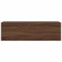 Mueble de pared baño madera ingeniería roble marrón 100x25x30cm