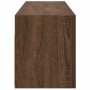 Mueble de pared baño madera ingeniería roble marrón 100x25x30cm