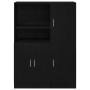 Mueble de cocina 2 piezas madera contrachapada negro