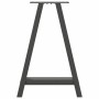 Patas de mesa centro forma A 2uds acero antracita 60x(72-73) cm