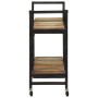 Carrito de cocina de madera maciza reciclada 87x36x81 cm