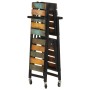 Carrito de cocina de madera maciza reciclada 87x36x81 cm